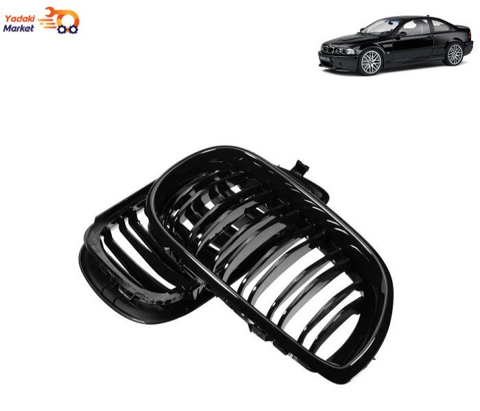 جلو پنجره دولاین مشکی پیانویی BMW E46 چینی مناسب برای مناسب برای 318i , 320i , 323i, 325i, 325ci, 330i و 330ci