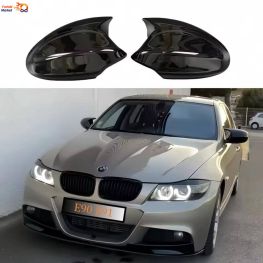 قاب آینه بغل طرح خفاشی رنگ مشکی پیانویی مناسب برای اطاق های e90 e92 e93 e87 e88 به مدلهای lci و m نمیخورد