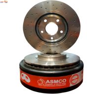 دیسک ترمز جلو پژو 2008 سوراخ دار خنک شونده برند آسمکو ASMCO